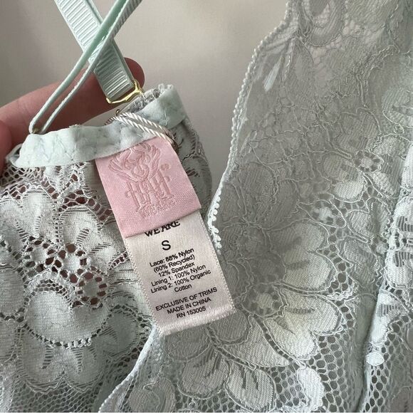 NWT Free People We are Hah Comin' In Haht Lace Bodysuit in Blue Teal - Picture 6 of 8